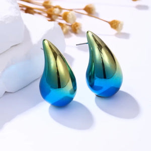 Tear Drop Stud Earrings