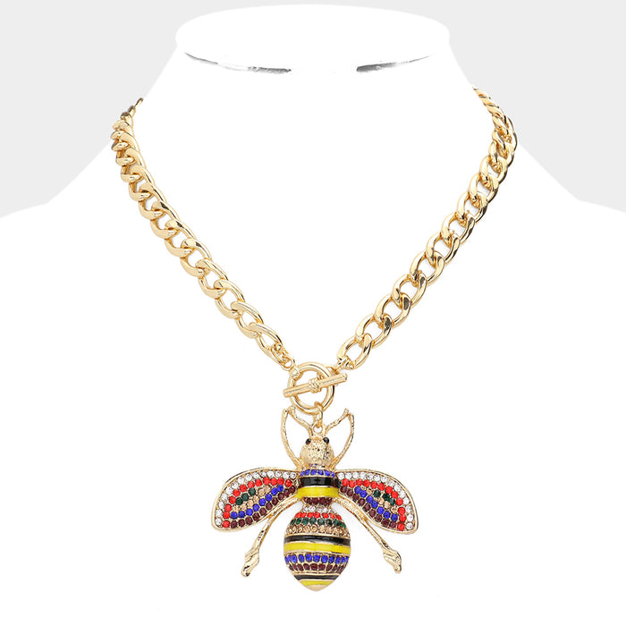 Queen Bee Drip” Necklace and Ring Set
