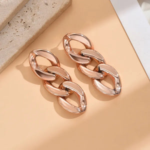 Metallic Hip Hop Link Necklace set