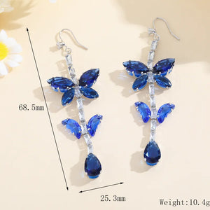 Sapphire Butterfly Vine necklace set