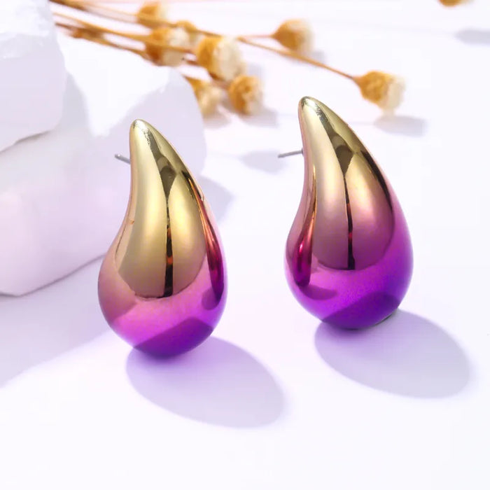 Tear Drop Stud Earrings