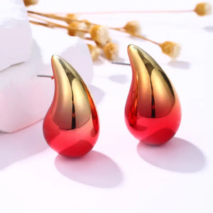 Tear Drop Stud Earrings