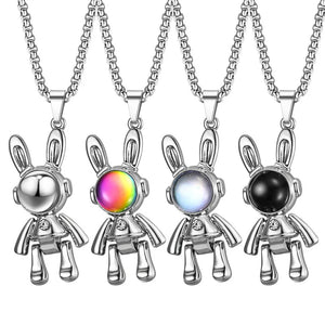 Cosmic Bunny Pendant and Chain