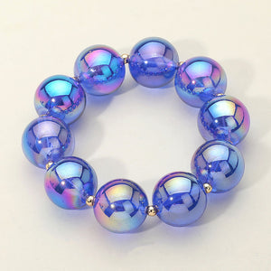 “Iridescent Gum-ball chain and bracelet set”