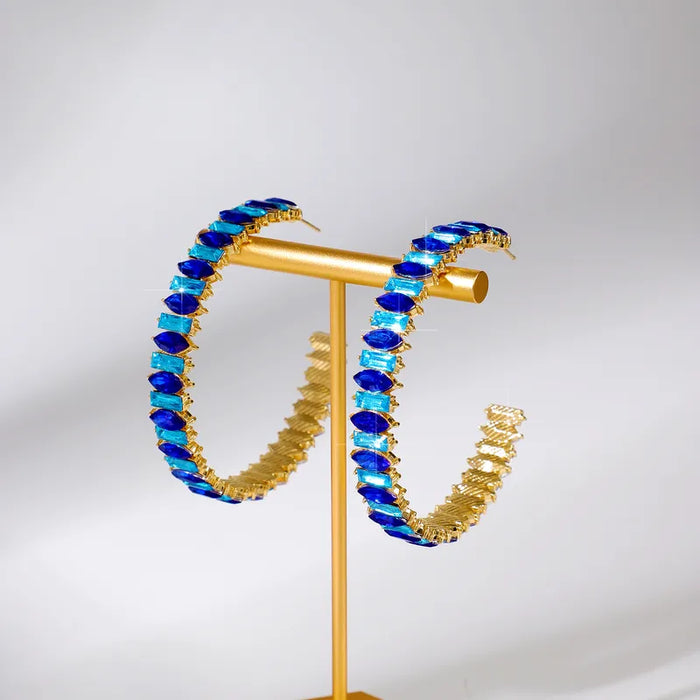 Glam Slam Crystal Hoops