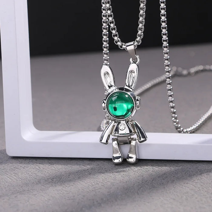 Cosmic Bunny Pendant and Chain