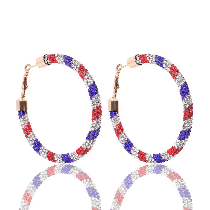 Crystal Glow Iced Out Hoops