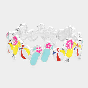 🌴 Beach Babe Charm Set
 (Bracelet & Necklace)