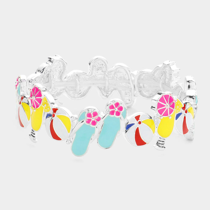 🌴 Beach Babe Charm Set
 (Bracelet & Necklace)