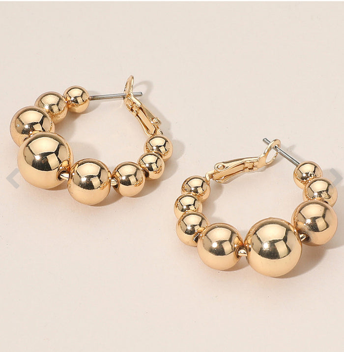 Bella Bead Hoop Earrings