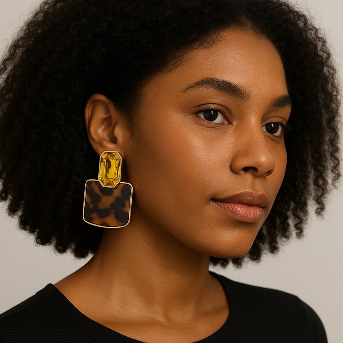 Honey Yellow Drip Earrings