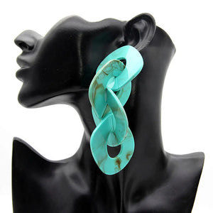 Chunky Linked Drop Earrings