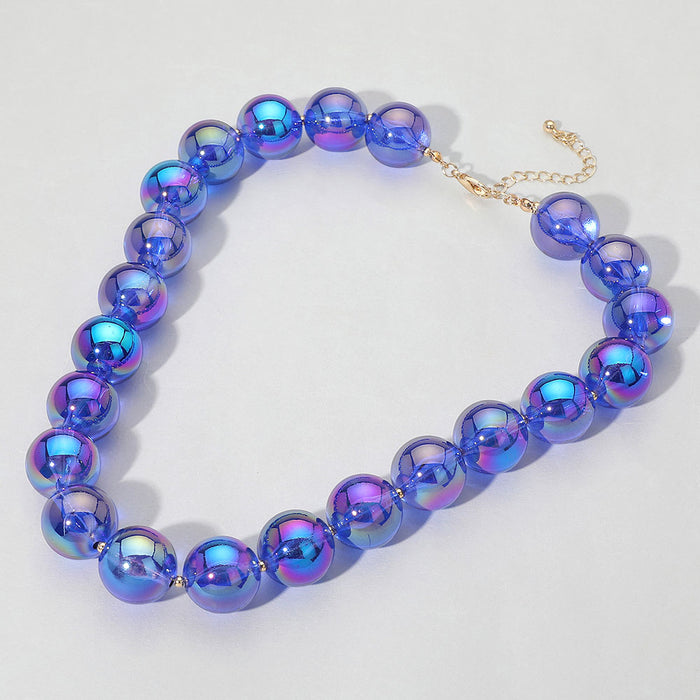 “Iridescent Gum-ball chain and bracelet set”