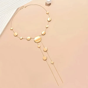 Gold Glimmer Long Necklace and Earring Set (sold separately)