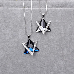Crystal Prism Pendant and Chain
