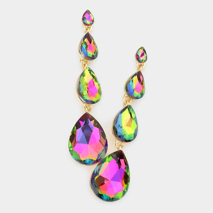 “Drip Cascade Teardrop Earrings”