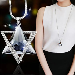 Crystal Prism Pendant and Chain