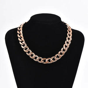Metallic Hip Hop Link Necklace set
