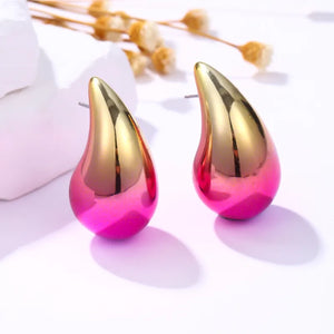 Tear Drop Stud Earrings