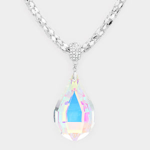Iced Out Teardrop Necklace Set