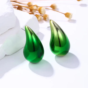 Tear Drop Stud Earrings