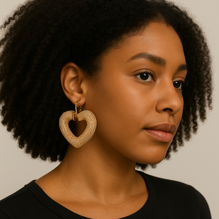 Crush On You Heart Hoops