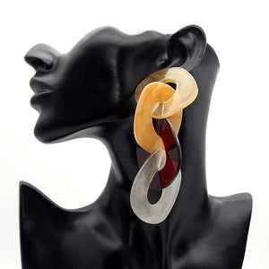 Chunky Linked Drop Earrings