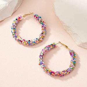 Confetti Vibe Hoops