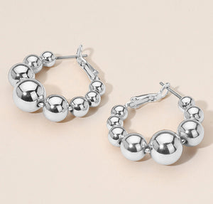 Bella Bead Hoop Earrings
