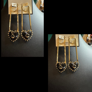 Crowned Heart Drop Earrings”
