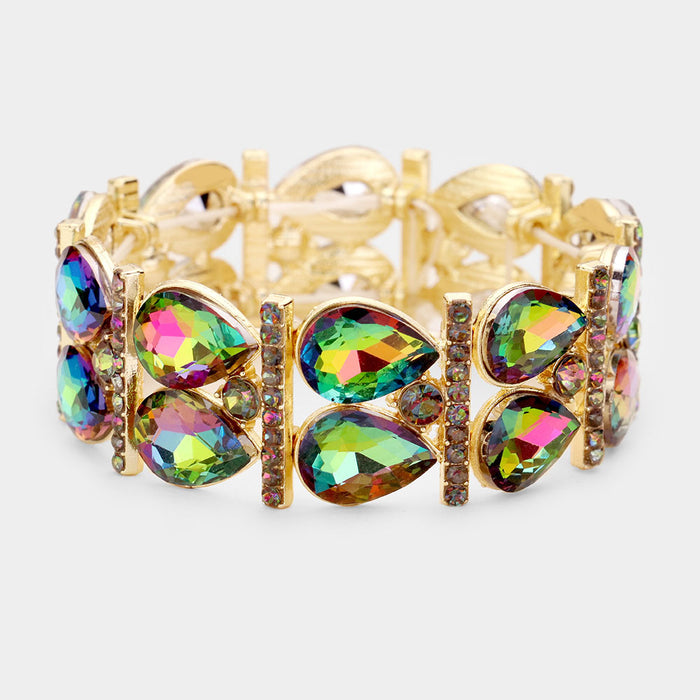 Double Drip Teardrop Stretch Bracelet