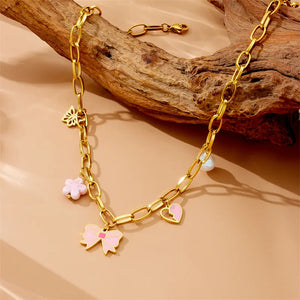 💖 Baddie Bow Charm Bracelet Set