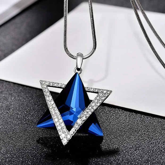 Crystal Prism Pendant and Chain