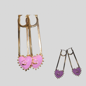 Crowned Heart Drop Earrings”