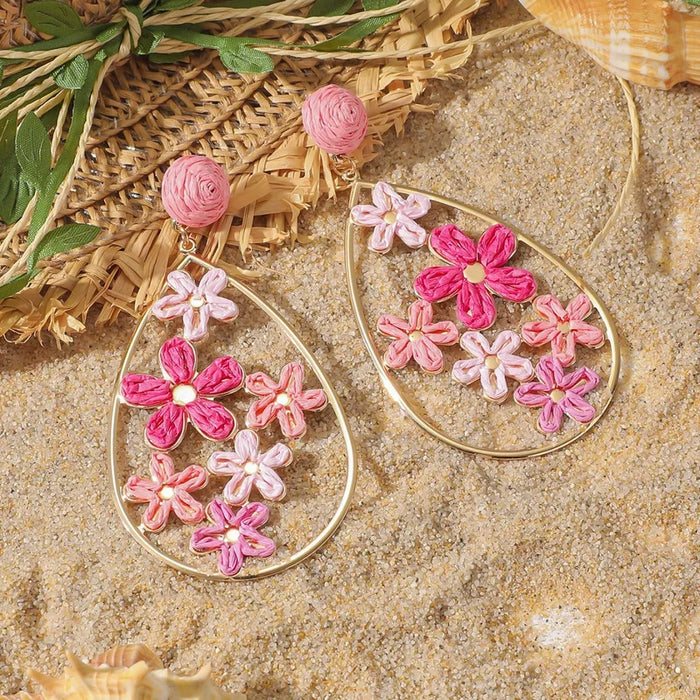 Flower Patch Dangle Hoops