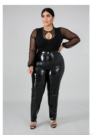Black Ink Latex Pants