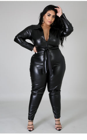Leatherette Jumpsuit