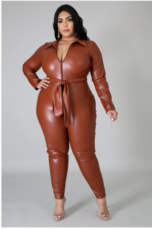 Leatherette Jumpsuit