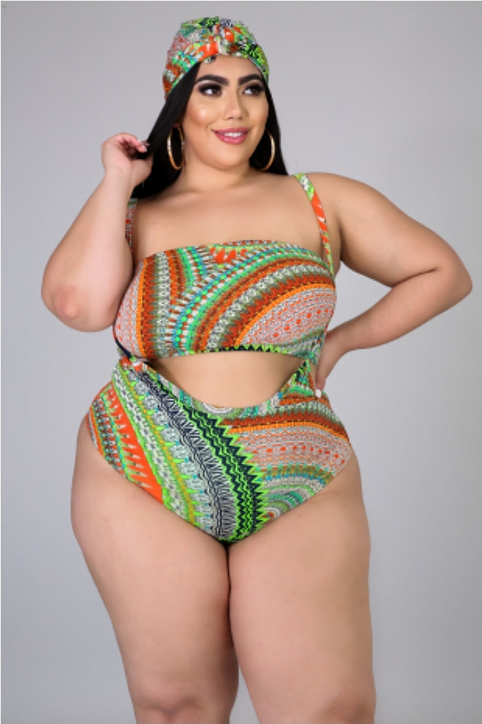 BEACH BEHAVIOR 2PC PLUS SIZE SWIMSUIT