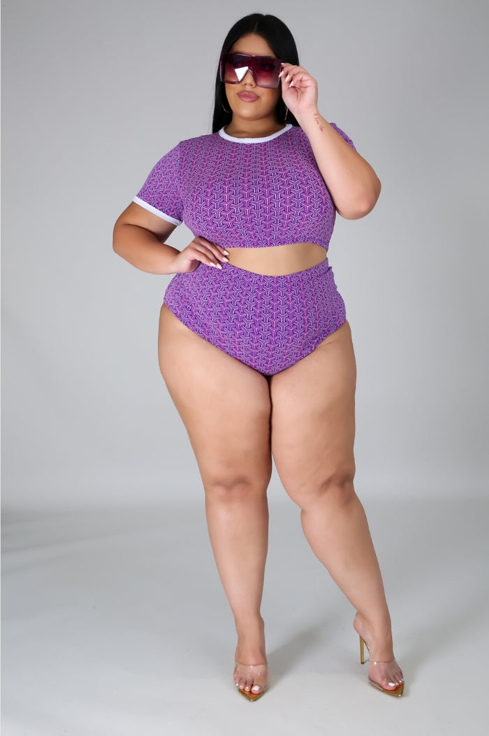 BAHAMA MAMA 2PC SWIMSUIT (PLUS SIZE)